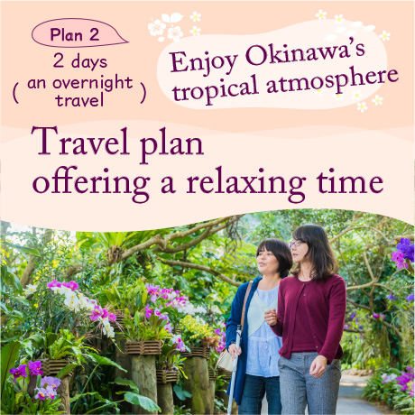 2 Days (an overnight travel) Enjoy Okinawa’s tropical atmosphere Travel plan offering a relaxing time