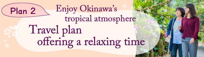 2 Days (an overnight travel) Enjoy Okinawa’s tropical atmosphere Travel plan offering a relaxing time